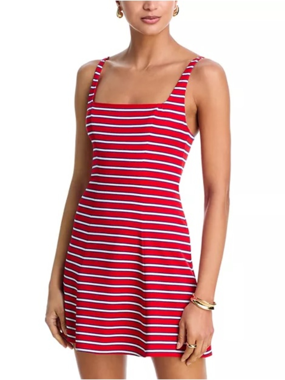 Alice and Olivia Julia Red & White Striped Tank Mini Dress size 4